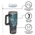 thumbnail image 4 of Halloween Graveyard Scene Pattern Tumbler with Handle and Lid,40oz Double Wall Vacuum Insulated Tumbler,Cups Gift for Women and Men, 4 of 7