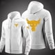 thumbnail image 3 of 2024 Spring Autumn Men's Dwayne Johnson Brahma Bull Tattoo Logo Printed Classic Zipper Solid Color Sports Casual Loose Hoodies, 3 of 5