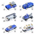 thumbnail image 2 of Benrich 6 Piezas Mini Juguetes de Coche de Metal Fundido a Presión Escala 1/64 - Camión con Escalera Camión Torre de Agua Vehículos de Patrulla de Transporte de Ambulancia - Juguetes de Coche Ideales, 2 of 5