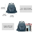 thumbnail image 6 of ALTOSY Real Leather Backpack Purse for Women Fashion Casual Shoulder Bag S107 Indigo Blue, 6 of 7