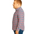 thumbnail image 4 of Big Kong camisa cuadros rosa manga larga tallas grandes hombre hombre, 4 of 5