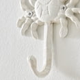 thumbnail image 3 of Danya B. White Cast Iron Nautical Ocean Figure Sculpture Decorative Utility Wall Hook Set of 3 - Seashell, Crab, Seahorse, 3 of 4