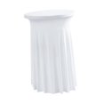 thumbnail image 2 of Mantel de cóctel, cubierta de mesa de cóctel reutilizable, elástica, decorativa con faldones, mantel para mesa de fiesta, banquete, decoración. Blanco, 2 of 7