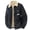 Black, variant on Sherpa Lined Trucker Jackets for Men Button Down Casual Winter Outwear with Collar Patch Pockets and Water Ripple Texture for Cold Weather Daily Wear and Travel
