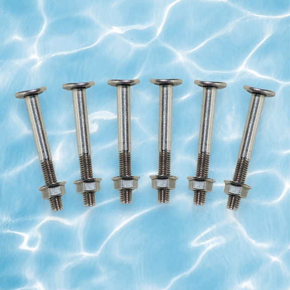 Swim Central Set of 6 HydroTools Stainless Steel Swimming Pool Ladder Bolts 3"