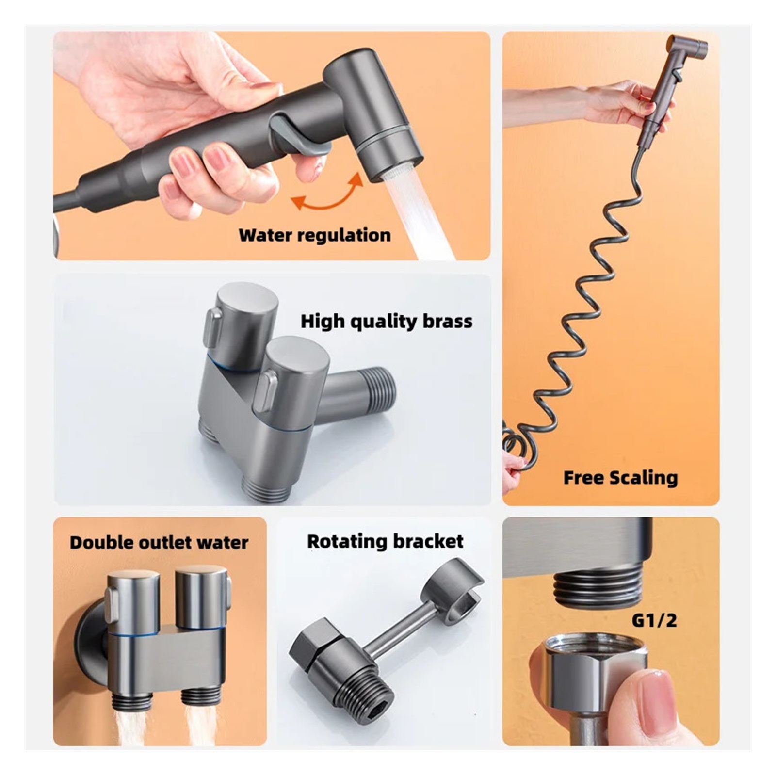 Bidet Toilet Sprayer, Shower Bathroom Shower Handheld Bidet Sprayer Set Toilet Faucet