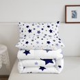 thumbnail image 5 of Manfei Twinkling Stars Print Twin Comforter Sets,Cute Cartoon Themed Bedding Set,Purple White,Colorful Stars Reversible,2 Pieces,1 Comforter and 1 Pillowcase, 5 of 7