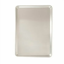 Jumbo Cookie Sheet: Aluminum Baking Pan, Hand Wash, Oven-Safe, Silver, 21x15x1