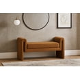 thumbnail image 2 of Meridian Furniture Stylus Saddle Velvet Bench, 2 of 7