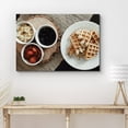 thumbnail image 3 of wall26 Canvas Print Wall Art Belgian Waffles with Bananas, Strawberries &amp; Blueberries Fruit Food Photography Realism Chic Scenic Colorful Multicolor Ultra for Living Room, Bedroom, Office - 32&qu, 3 of 5