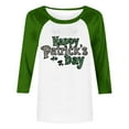 thumbnail image 5 of Odbmxy Holiday Womens Plus Tshirts 3/4 Sleeve St. Patrick's Day Womens Shirt Green Soft Graphic Regular Leisure Shirts, 5 of 5