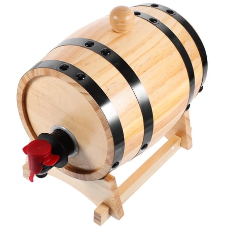 ULTNICE 1 Set Wood Barrel Brewing Beverage Bucket Light Brown for Family Users