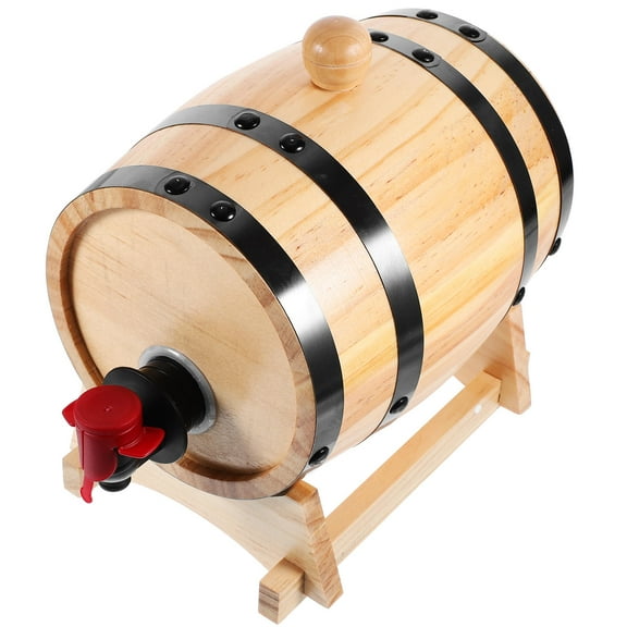 ULTNICE 1 Set Wood Barrel Brewing Beverage Bucket Light Brown for Family Users