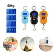 thumbnail image 3 of Weed Scale, gancho digital, 50 kg, pantalla LCD, ABS, negro/azul/naranja, 3 of 3