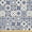 Dark Lavender Umber and Ivory, variant on Ambesonne Indigo Blue Fabric by the Yard Upholstery, Mandala Leafy Bohemian, 1 Yard, White Dark Grey
