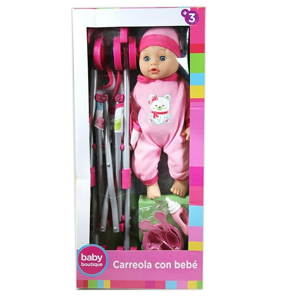 Bebé con Coche Plegable Baby Boutique Rosa Bodega Aurrera en línea