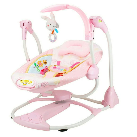 SILLA MECEDORA PARA BEBÉ IMPORTACION CONEJITO ROSA