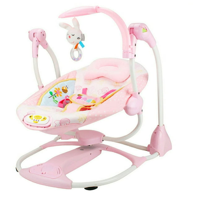 SILLA MECEDORA PARA BEBÉ IMPORTACION CONEJITO ROSA