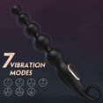 thumbnail image 2 of KUSHOR Adults Vibrating Anal Beads Butt Plug, Graduated Design Silicone Anal Vibrator with 7 Vibration Modes,Waterproof Sex Toys for Men &Women（Black）, 2 of 6