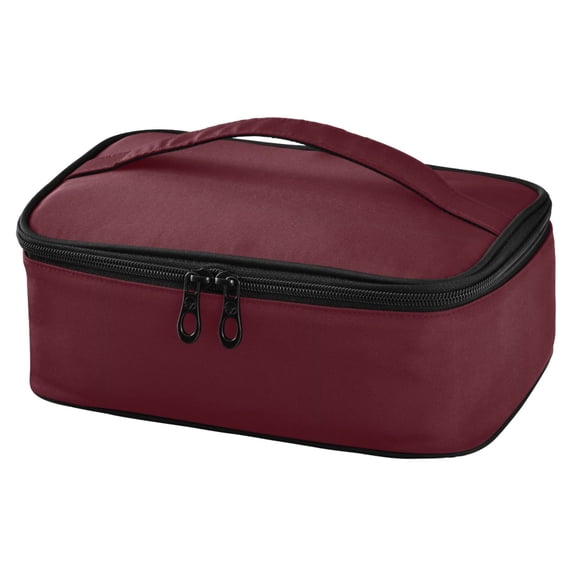 ALAZA Dark Red Lunch Box Insulated Cooler Tote Bag Reusable School Picnic Travel Office