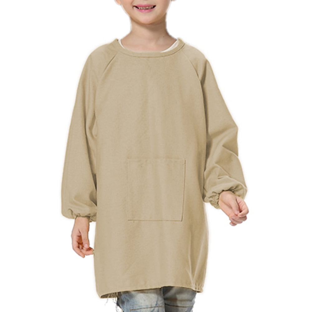 (Price/each)Opromo Cotton Canvas LongSleeve Artist Smock, Kids Smock