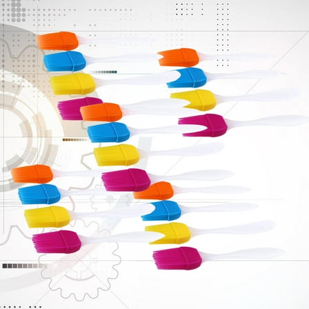 OUNONA 20 Pcs Silicone Pastry Brush for Baking BBQ Basting Cooking Utensil Kitchen Baking Kit Random Color