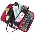 thumbnail image 3 of Flower Makeup Pouch Large Capacity Travel Toiletry Pouch Cosmetic Organizer Bag, 3 of 10