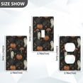 thumbnail image 7 of Yayeee Duplex Wall Plate 1-Gang 4.5"x2.7" Home Receptacle Light Switch Decorative Outlet Cover, Autumn Ghost Pattern, 7 of 7