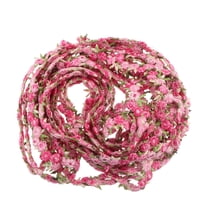 4.5m Rose Lace Trim Hair Decoration Floral Ribbon DIY Wedding Appliques for Sewing Craft (Light Red)