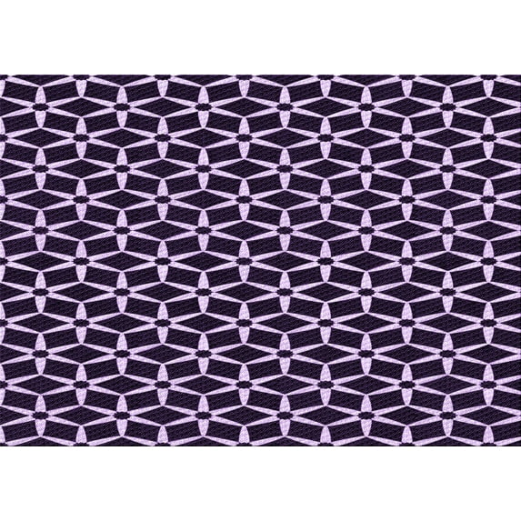 Ahgly Company Indoor Rectangle Patterned Deep Purple Area Rugs, 4' x 6'