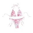 thumbnail image 3 of Abbracc Women's Triangle Bikini Set Backless Bathing Suit for Swim Pool Summer Party B, 3 of 9
