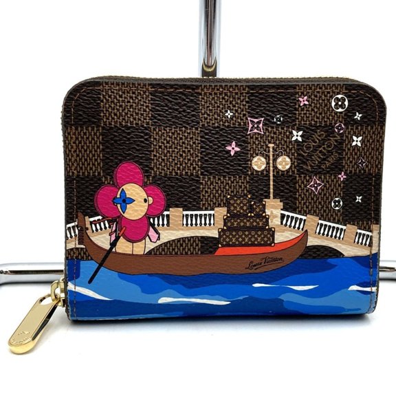 Pre-Owned LOUIS VUITTON N60258 Zippy Coin Purse Vivienne Damier Ebene Women's Men's