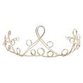 thumbnail image 1 of 1 pieza de corona de cobre para bricolaje, delicada artesanía, corona enrollada, accesorio para el cabello para dama (dorado), 1 of 8