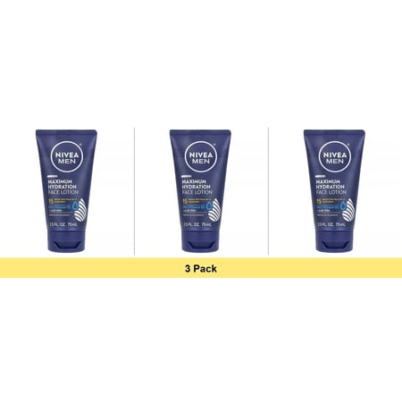 NIVEA MEN Maximum Hydration Face Lotion SPF 15 2.5 oz - 3 Pack