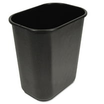 3485202 28 qt. Plastic Soft-Sided Wastebasket - Black