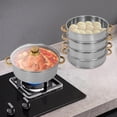 thumbnail image 6 of 5-Tier Stainless Steel Steamer Pot, 1.32Gal Large Capacity Cooking Pot with Clear Lid Anti-scald Handle, for Gas Induction Cooker Kitchen, 6 of 15