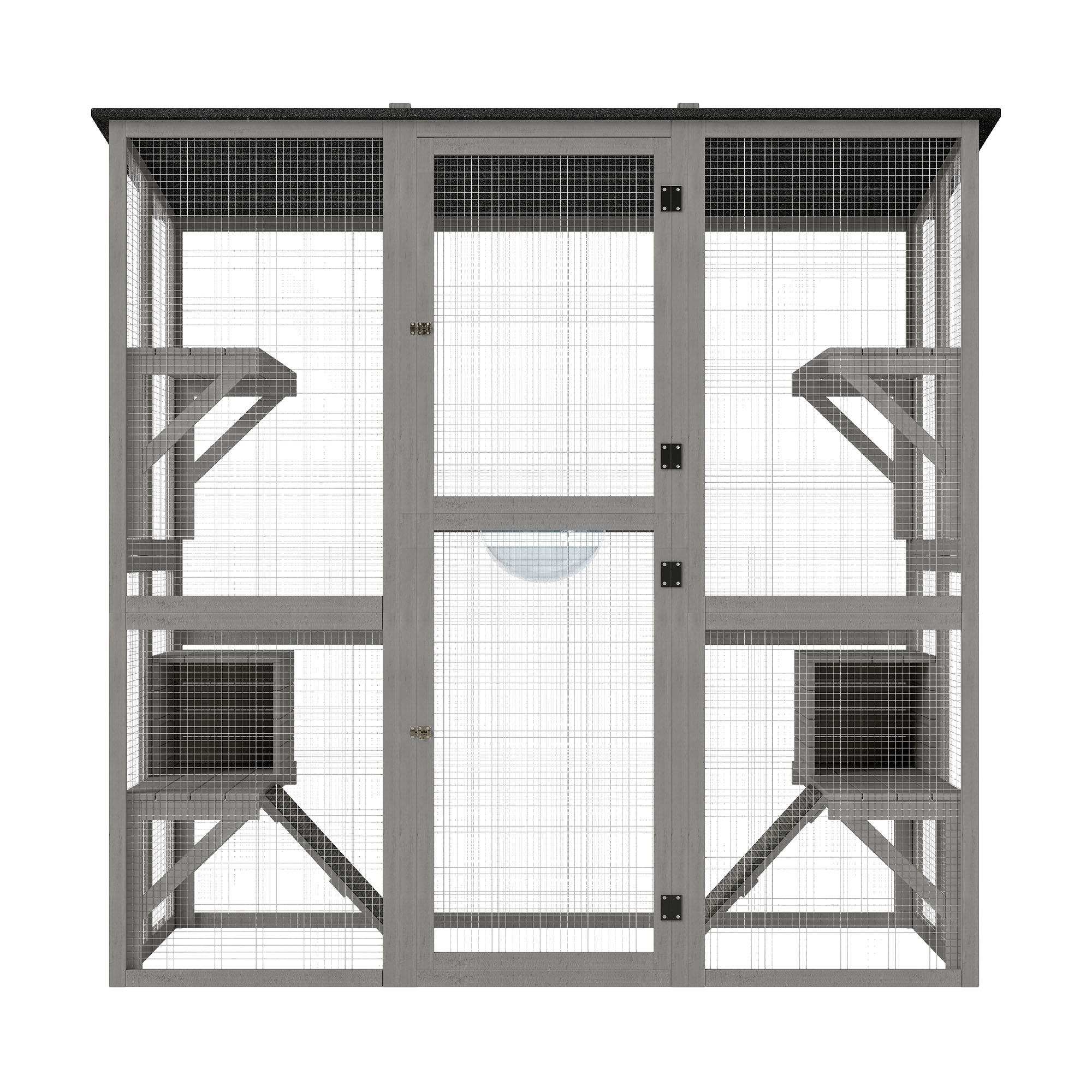 DWVO 70.9" Large Cat Cage, Outdoor Cat Enclosures Catio, DIY Indoor Catio with Roof Hammock Platforms, Ideal for 1-6 Cats