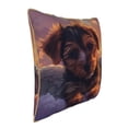 thumbnail image 2 of Xecao Puppy Lying On A Cloud Print Soft Velvet Decorative Throw Pillow Covers, Square Cushion Cases for Bed, Sofa, Living Room, Car, and Indoor Outdoor Use-16"x16", 2 of 8