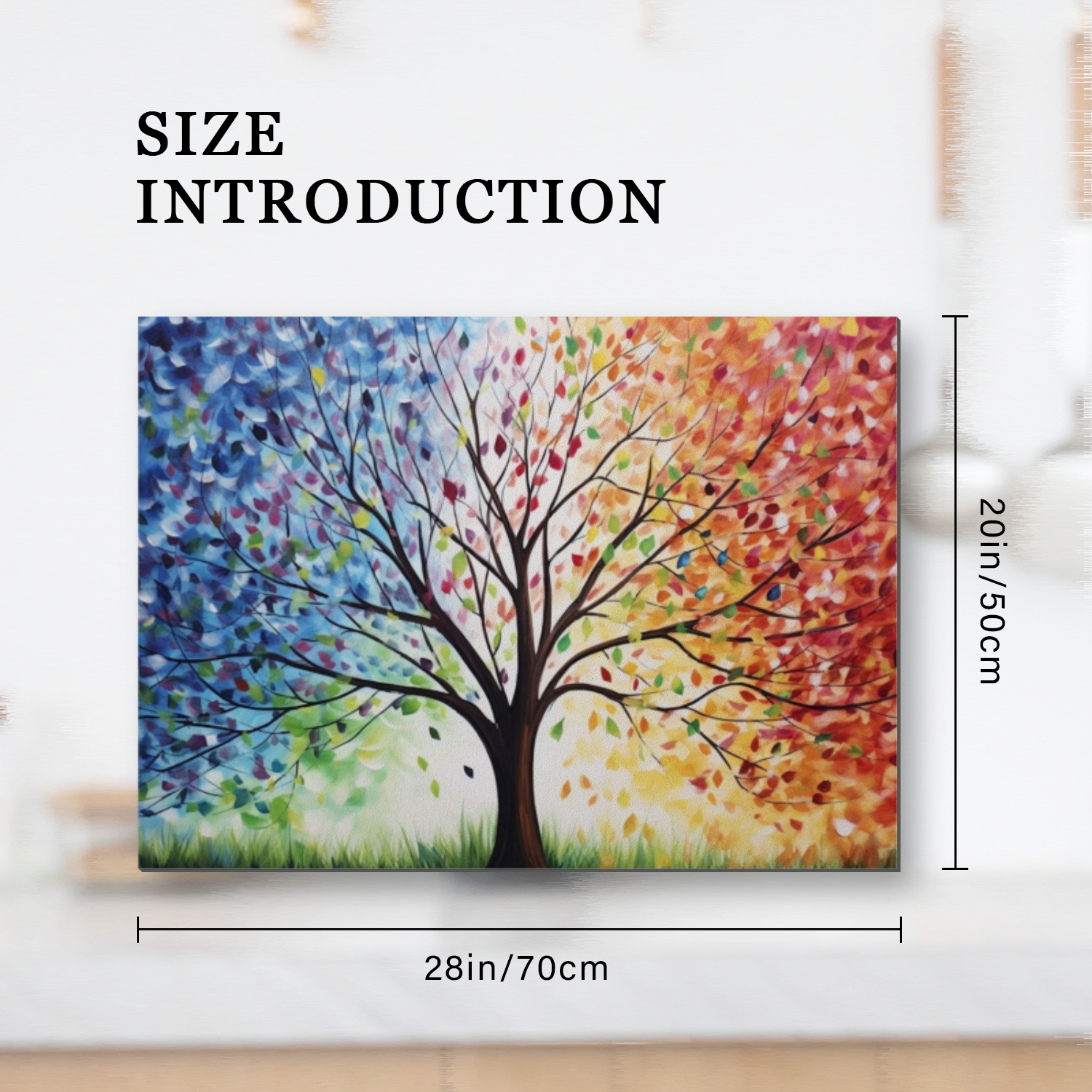 Electric Stove Top Cover, Abstract Huge Tree of Life Print Square Foldable Glass Stove Top Protector Mat, Washable Multi-functional Protector Pad for Kitchen RV (28×20 Inch)