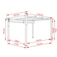 thumbnail image 5 of Unique Choice 13 x 10 ft Outdoor Patio Pergola, Patio Shelter Pergola w/ Retractable Sun Shade Canopy, Aluminum Frame, 5 of 6