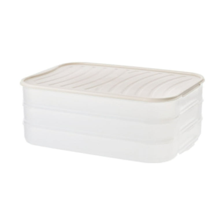 Dumpling Storage Box, 4-Layer Food Storage Containers with Lids, Stackable  Food Containers with Lid, Dumpling Box, Cookie Storage Containers, Good