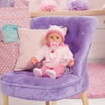 thumbnail image 3 of First Words Baby: Pink Cupcake 24 Sounds 15" Doll - Pacifier & Bottle, Sleeping Eyes, Press Tummy For Sounds, Ages 3+, 3 of 7