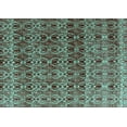 thumbnail image 1 of Ahgly Company Machine Washable Indoor Rectangle Abstract Turquoise Blue Modern Area Rugs, 6' x 9', 1 of 4