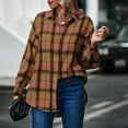 thumbnail image 3 of fvwitlyh Compression Shirts for Women Plaid Flannel Button Down Shirts for Women Oversized Dressy Casual Long Sleeve Tops Blouse, 3 of 4