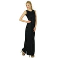 thumbnail image 3 of Bimba Women Long Black Maxi Dress Side Slit Casual Wear Comfort Rayon Clothing, 3 of 5