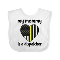 Inktastic Dispatcher Mom Emergency Gold Line Flag Boys or Girls Baby Bib