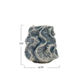 thumbnail image 2 of Bloomingville Organic Shaped Stoneware Vase with Wavy Pattern Exterior, Blue and Ivory, 2 of 7