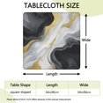 thumbnail image 2 of Black White Gold Marble Pattern Square Fitted Tablecloth with Elastic Edge,Square Table Cover,Washable Elastic Table Cover for Home Kitchen Party Decor 34"x34", 2 of 6