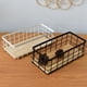 thumbnail image 4 of Naiovety Cesta de almacenamiento de metal Base de Estante organizador de hierro forjado Artículos diversos para el hogar Cosméticos Almacenamiento y organización del hogar 29*13*10 cm/negro, 4 of 6