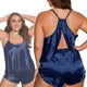 thumbnail image 2 of Conjunto Pijama De Satén Demasiado Grande Súper Suave, 2 of 7